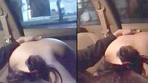 Daring nude Delhi wife sucking hubby?s cock in moving car