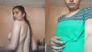Bhabi records video for boyfriend to show off her breasts