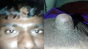 Desi housewife bares nipple but mustachioed guy licks it in XXX video