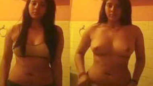 Indian amateur video features XXX boobies in the bathroom