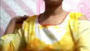 Horny blonde girl masturbates on camera for the first time