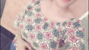 Cute Insta Girl Exclusive Viral Stuff Playing around with her Huge Titties taking off