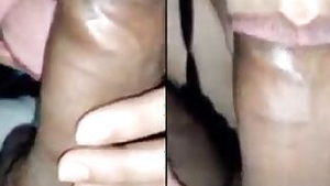 Hot Punjabi Bhabhi giving hot blowjob