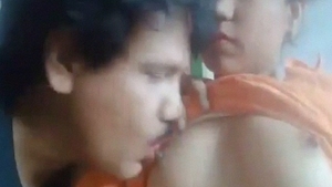 Landlord caught cheating on dehati kudi and enjoys her tits in MMS