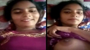 A cute Indian girl on camera