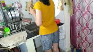 Desi Savita gives her lover a hard time in the kitchen