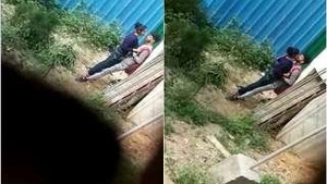 Indian couple shares passionate outdoor kisses and romance