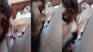 Indian lover indulges in pussy licking in MMS video