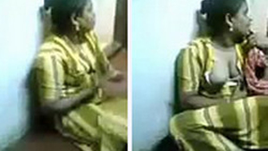 Indian aunt's sensual breast display