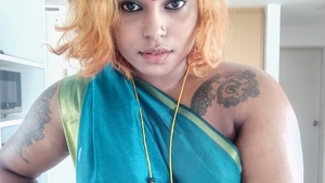 Indian housewife cooks without bra in Tamil