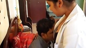 Doctor Aunty making foreplay romance with patient