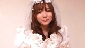 Sexy Japanese cosplay bride loves