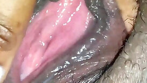 Black pussy close up masturbation