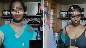 Aunty is so sexy in green sari that online friend pays her for talking