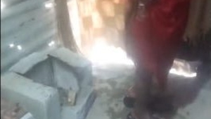 A village woman enjoys a steamy bath and becomes aroused