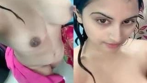 Gunjan and Aras' steamy porn video features a busty model