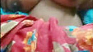 Desi village housewife boobs press by husband