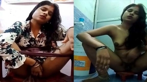 Horny country wife teases on camera