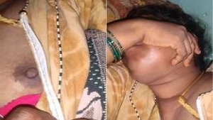 Husband records wife's big boobs and pussy while she sleeps