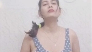 Desi housewife gets completely naked in a bathtub