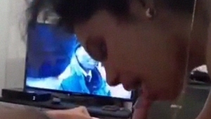 Indian stepmom gives a blowjob to her stepson