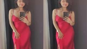 Indian girl Sanjana flaunts her big boobs on video call