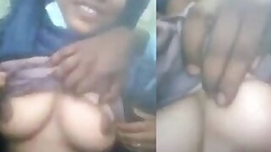 Hijabi Bangla girl sucking in restaurant