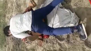 Randice gets double teamed by two guys in the great outdoors