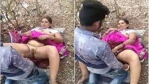 Desi bhabi and young guy enjoy outdoor sex in pure Hindi audio