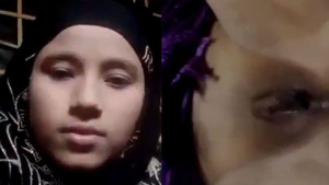 Muslim wife from a village flaunts her adorable vagina on camera