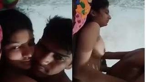Beautiful Indian girl enjoys intimate moments with her partner