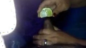Desi wife adding pepper and lime before blowjob