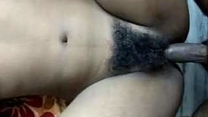 Indian maid's hairy twat gets pounded