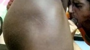 Indian woman gives a blowjob and gets fucked in this video