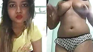 Adorable babe seductively undresses in homemade music video