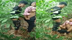 Desi local village girl gets fucked hard in the jungle