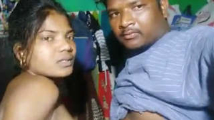 Indian village couple has passionate sex in their hut