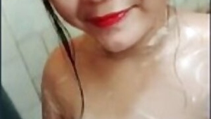 Indian girl bath