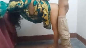 Arousing standing sex session with a passionate Telugu housewife