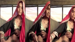 A seductive Indian woman uses her vagina to pleasure herself