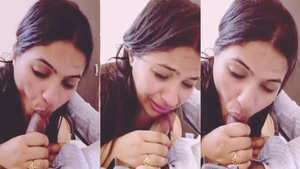 Video of a beautiful Indian girl giving a sensual blowjob