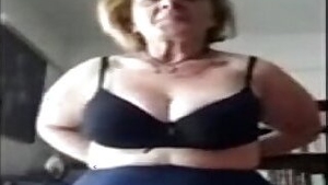 Fat Mature Landlady Strips on Webcam porn video More