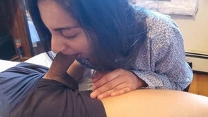 A seductive girl performs oral sex and engages in sexual intercourse with an Indian twist