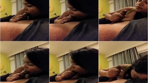 South Indian girl gives a blowjob in a video message