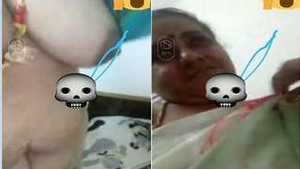 Exclusive video of a bhabhi exposing her breasts and vagina