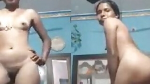 Telegu wife showing her nude body on cam