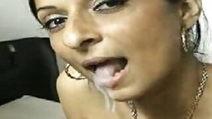Hot Aunty Sucking Dick And Drinking Full Cum From Nephew