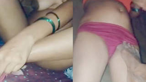 Bhabhi's clothes on after sex in the village