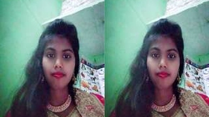 Indian girl with a country look flaunts her breasts in part 3