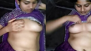 desi indian girl show boob press